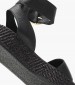 Women Platforms High C.301 Black Leather Komis and Komis Women Platforms High C.301 Black Leather Komis and Komis