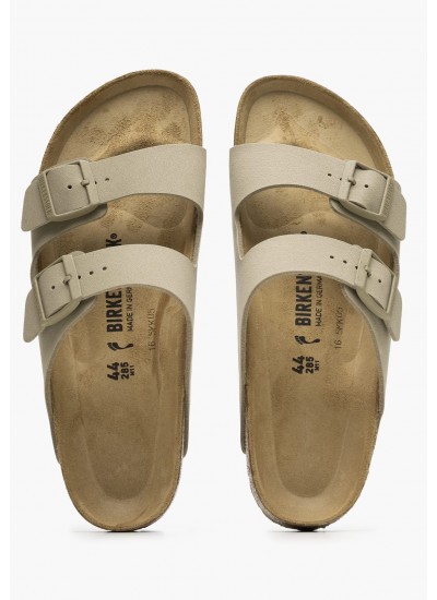 Ανδρικές Σαγιονάρες & Πέδιλα Arizona.Fk.M Χακί ECOleather Birkenstock