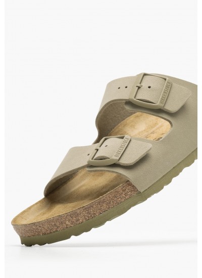 Men Flip Flops & Sandals Arizona.Fk.M Khaki ECOleather Birkenstock