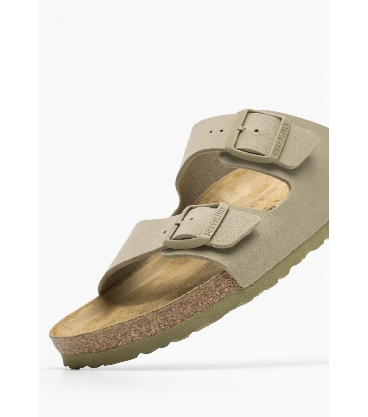 Ανδρικές Σαγιονάρες & Πέδιλα Arizona.Fk.M Χακί ECOleather Birkenstock Ανδρικές Σαγιονάρες & Πέδιλα Arizona.Fk.M Χακί ECOleather Birkenstock