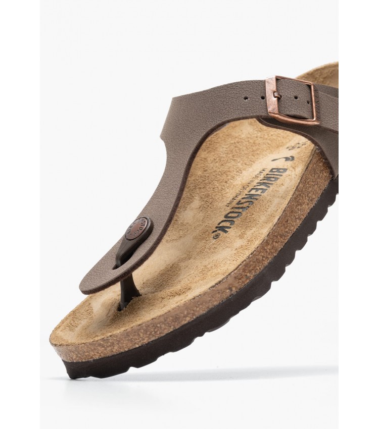 Γυναικεία Flats Gizeh.Bs.Nrw Καφέ ECOleather Birkenstock Γυναικεία Flats Gizeh.Bs.Nrw Καφέ ECOleather Birkenstock
