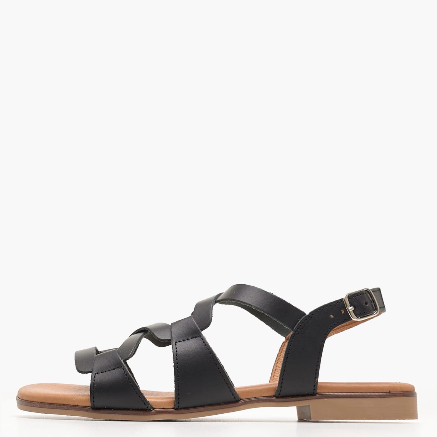Γυναικεία Flats 3080 Μαύρο Δέρμα Eva Frutos