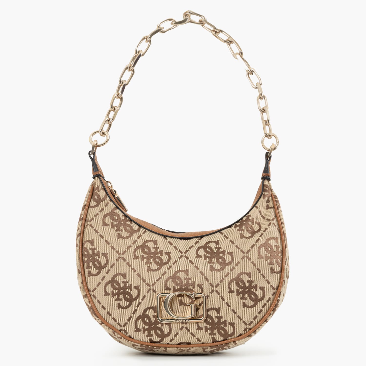 Γυναικείες Τσάντες Circe.Hobo Μπεζ Ύφασμα Guess