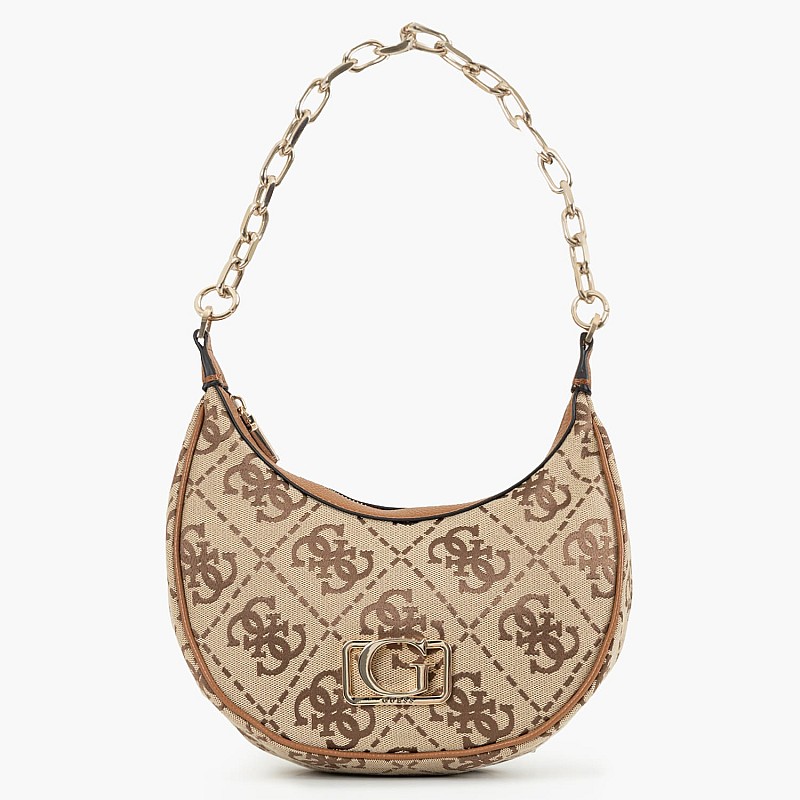 Γυναικείες Τσάντες Circe.Hobo Μπεζ Ύφασμα Guess