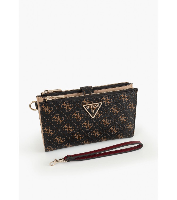 Γυναικεία Πορτοφόλια Laurel.D.Org Καφέ ECOleather Guess Γυναικεία Πορτοφόλια Laurel.D.Org Καφέ ECOleather Guess