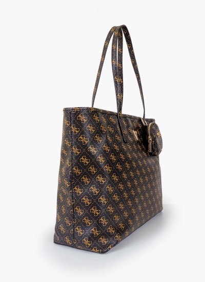 Γυναικείες Τσάντες Power.2Play Καφέ ECOleather Guess