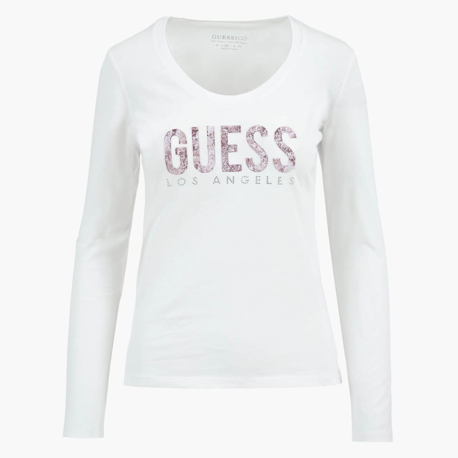 Women T-Shirts - Tops Python.Tee White Cotton Guess Women T-Shirts - Tops Python.Tee White Cotton Guess