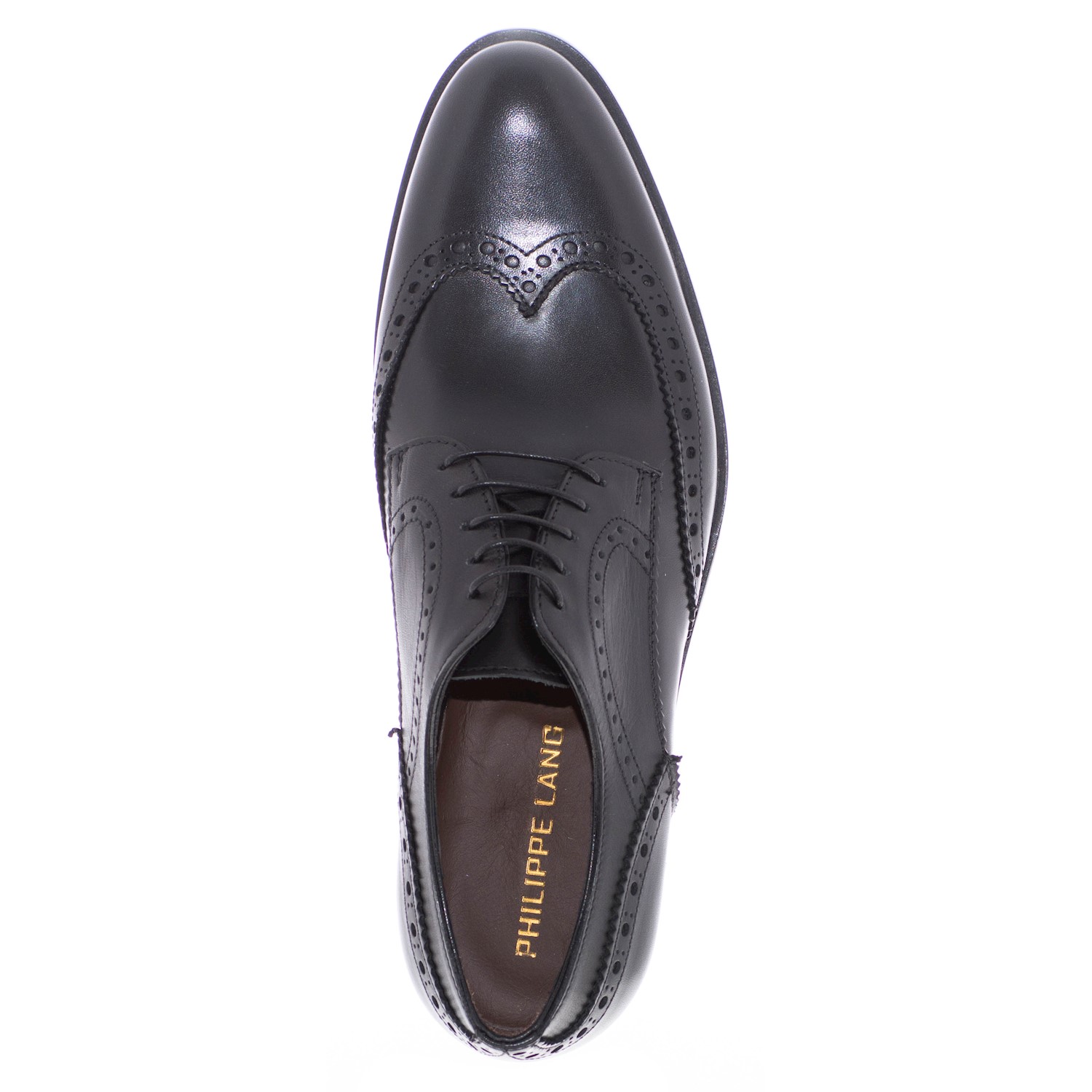 Men Shoes T514 Black Leather Philippe Lang Men Shoes T514 Black Leather Philippe Lang