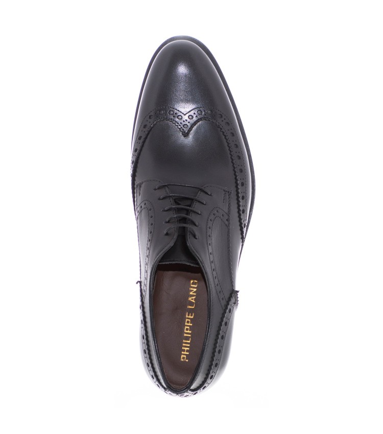 Men Shoes T514 Black Leather Philippe Lang