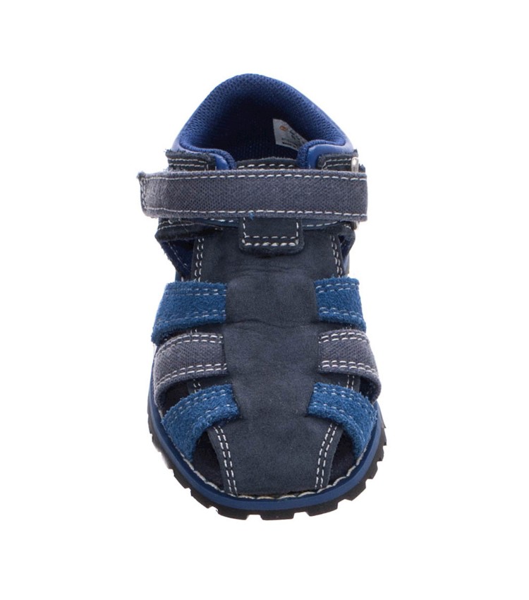 Kids Flip Flops & Sandals A13PE Blue Oily Leather Timberland