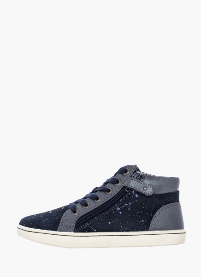 Παιδικά Μποτάκια 572061 Μπλε Δέρμα Καστόρι Kickers