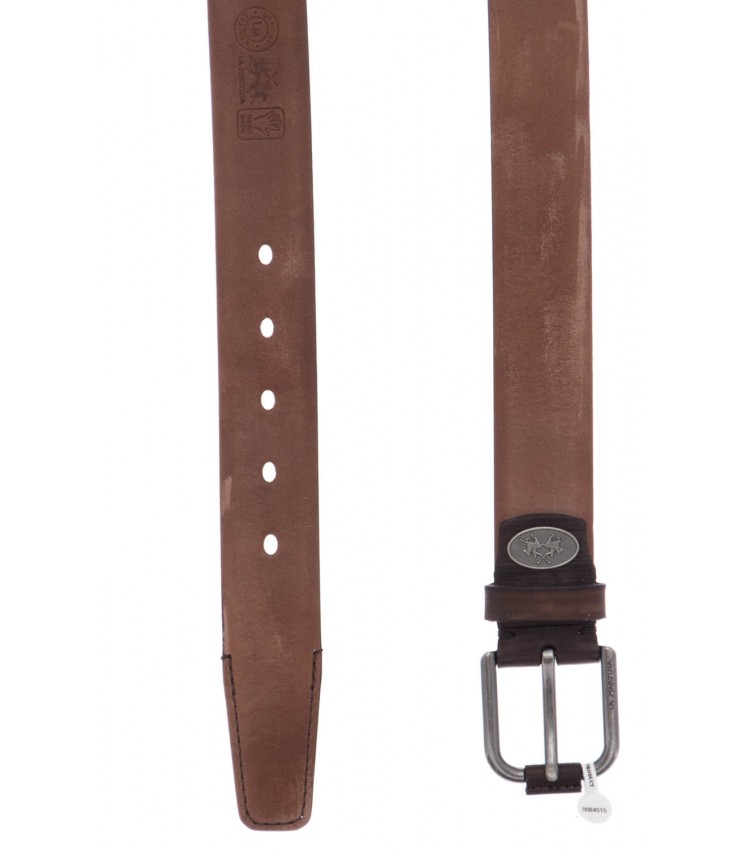 Men Belts M0033 Brown Leather La Martina