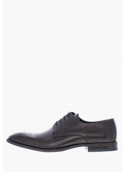 Men Shoes 2037 Black Leather Mortoglou