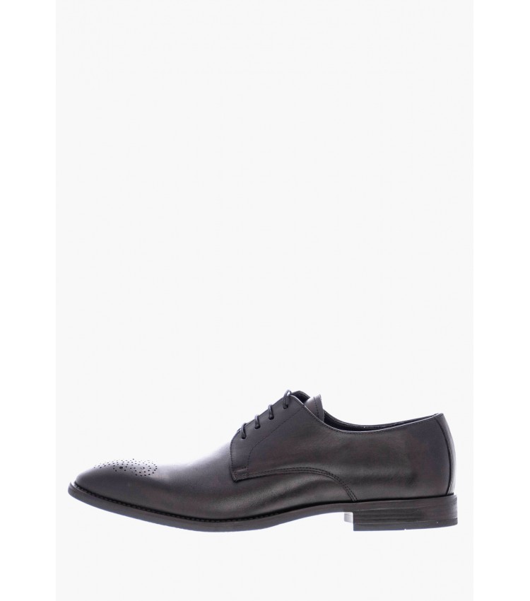 Men Shoes 2037 Black Leather Mortoglou