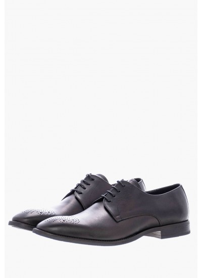 Men Shoes 2037 Black Leather Mortoglou