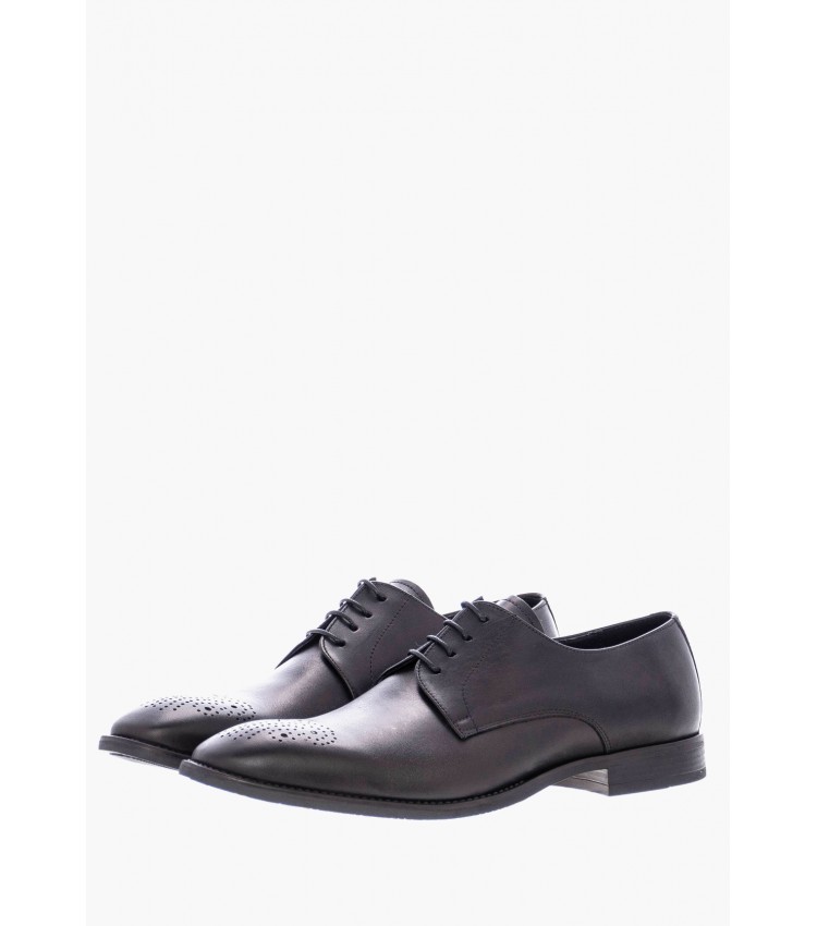 Men Shoes 2037 Black Leather Mortoglou
