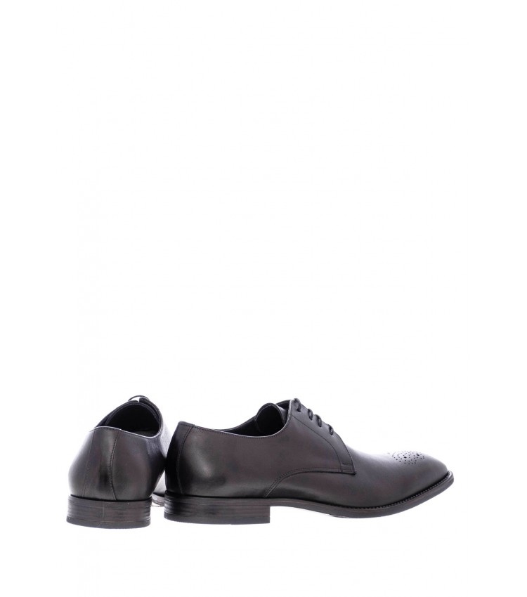 Men Shoes 2037 Black Leather Mortoglou