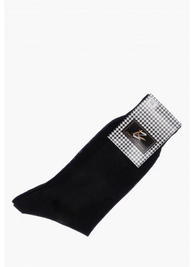 Ανδρικές Κάλτσες Socks.B Μαύρο Βαμβάκι Mortoglou