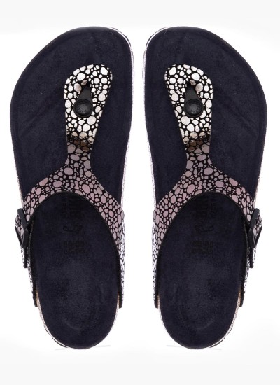 Γυναικεία Flats Arizona.BS Ασημί ECOleather Birkenstock