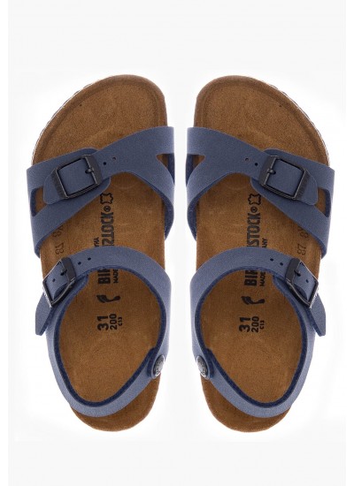 Παιδικές Σαγιονάρες & Πέδιλα Rio Μπλε ECOleather Birkenstock