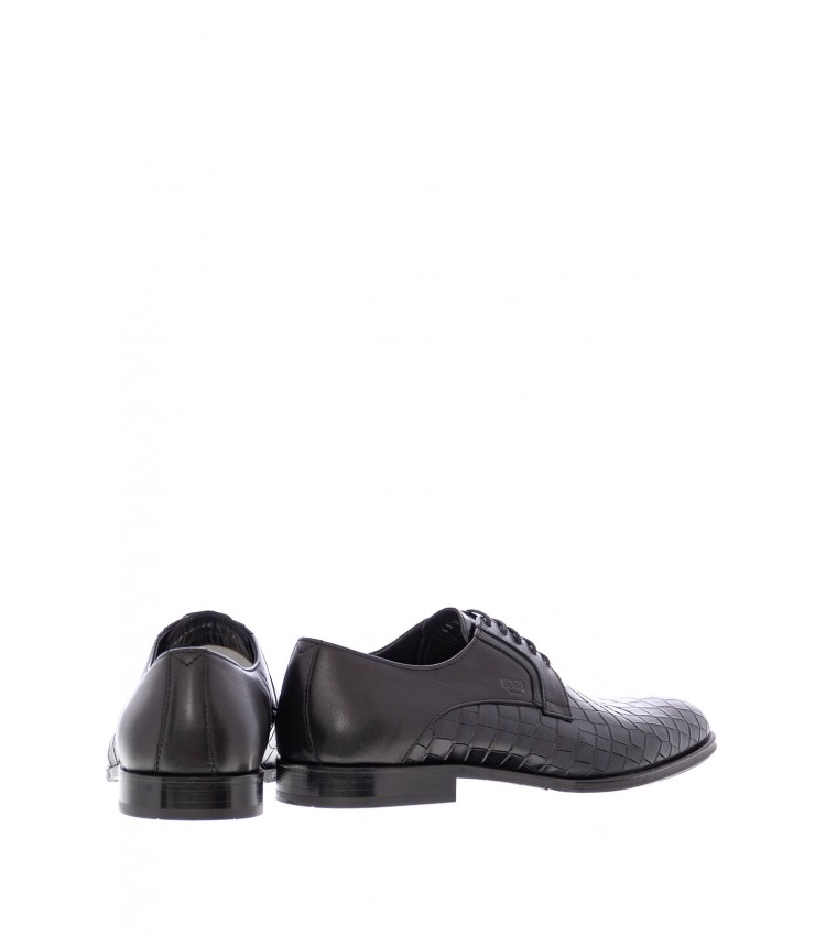 Ανδρικά Παπούτσια Δετά M6310.C Μαύρο Δέρμα Boss shoes