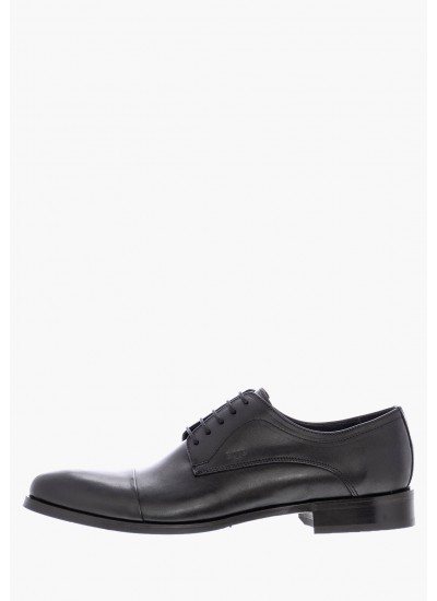 Ανδρικά Παπούτσια Δετά MM331 Μαύρο Δέρμα Boss shoes