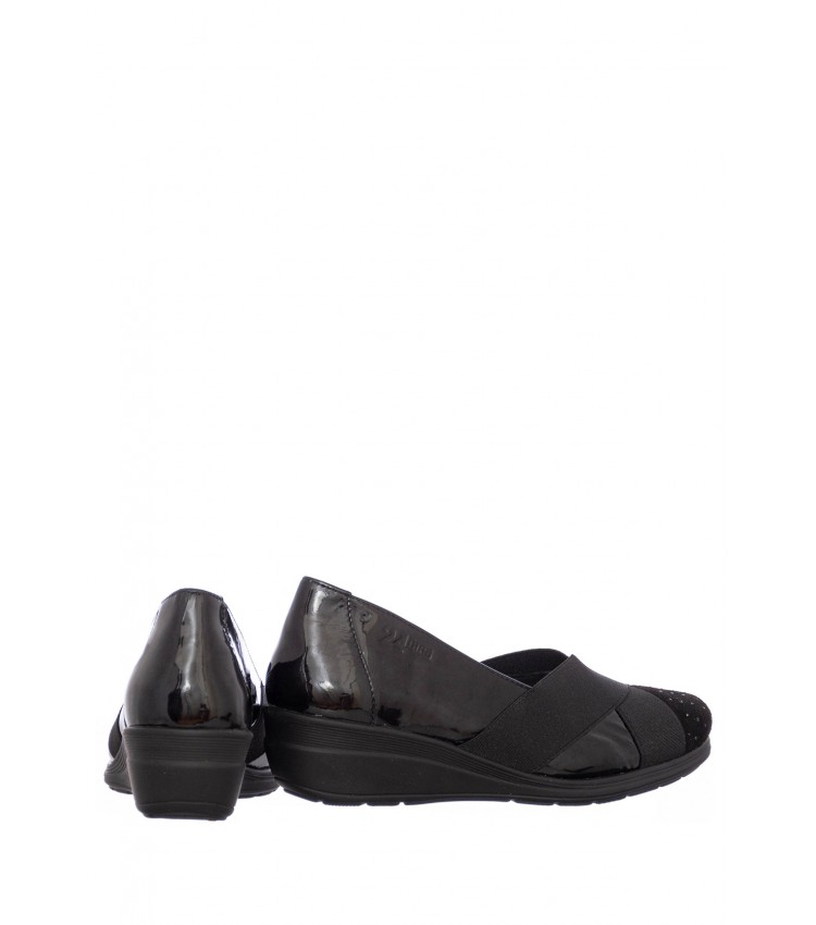 Women Moccasins 24202 Black Patent Leather 24HRS