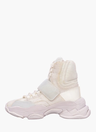 Γυναικεία Παπούτσια Casual Embed.Sneaker Άσπρο Ύφασμα Jeffrey Campbell