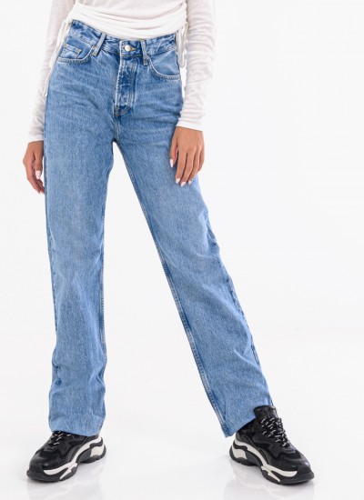 Γυναικεία Παντελόνια Dua Μπλε Βαμβάκι Pepe Jeans