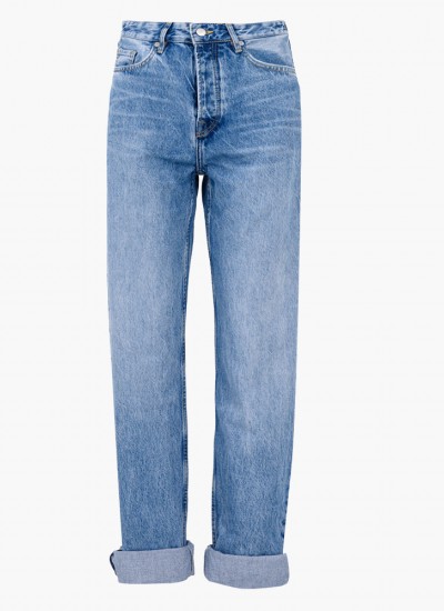 Γυναικεία Παντελόνια Dua Μπλε Βαμβάκι Pepe Jeans
