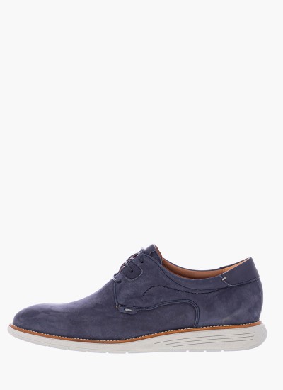 Men Shoes 2200 Blue Nubuck Leather Damiani