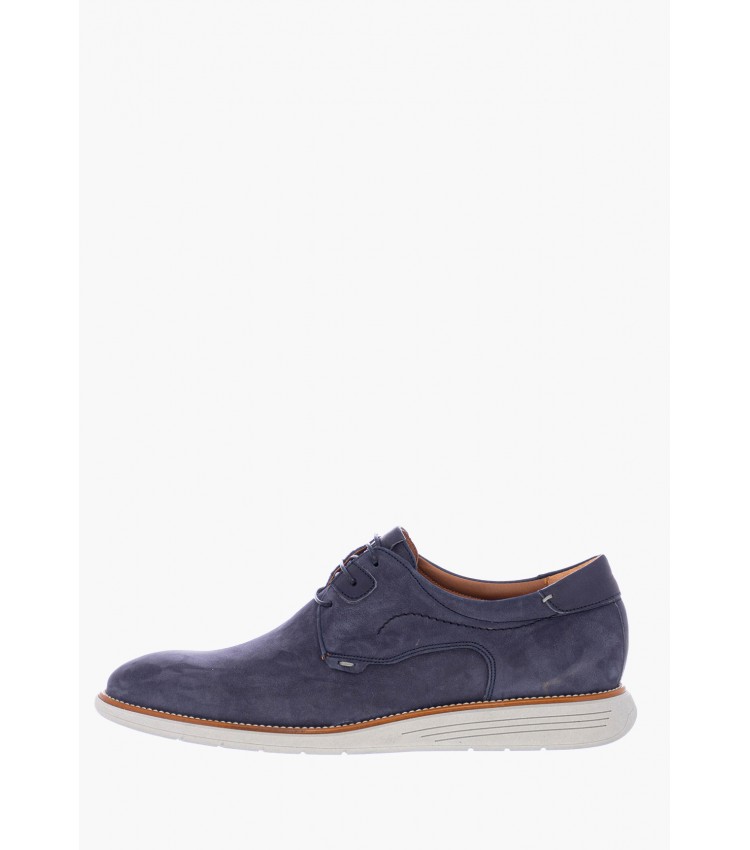 Men Shoes 2200 Blue Nubuck Leather Damiani