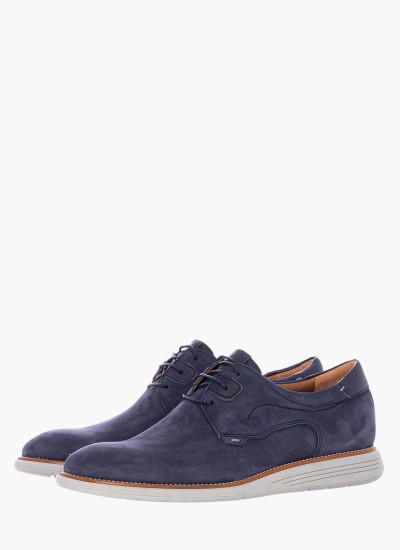 Men Shoes 2200 Blue Nubuck Leather Damiani