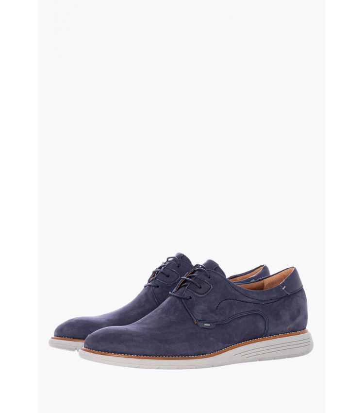 Men Shoes 2200 Blue Nubuck Leather Damiani