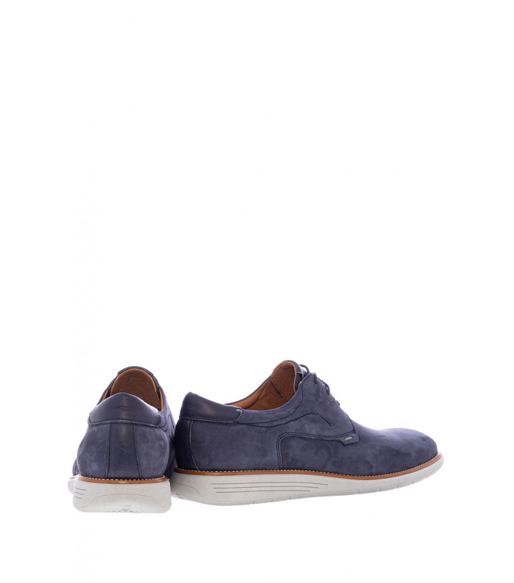 Men Shoes 2200 Blue Nubuck Leather Damiani