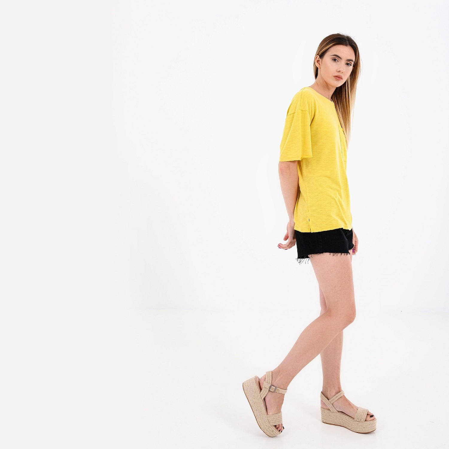 Women T-Shirts - Tops Canyon.Essential Yellow Superdry Women T-Shirts - Tops Canyon.Essential Yellow Superdry
