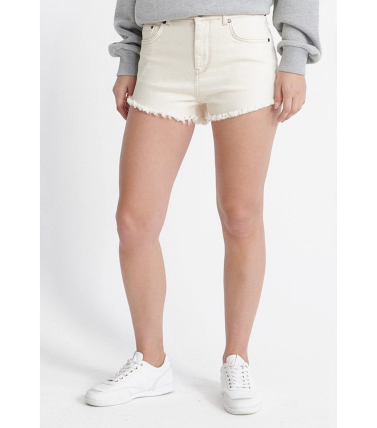 Women Skirts - Shorts Cut.Off Beige Cotton Superdry