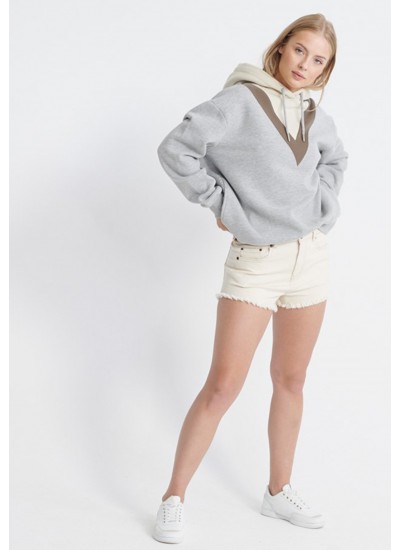 Women Skirts - Shorts Cut.Off Beige Cotton Superdry