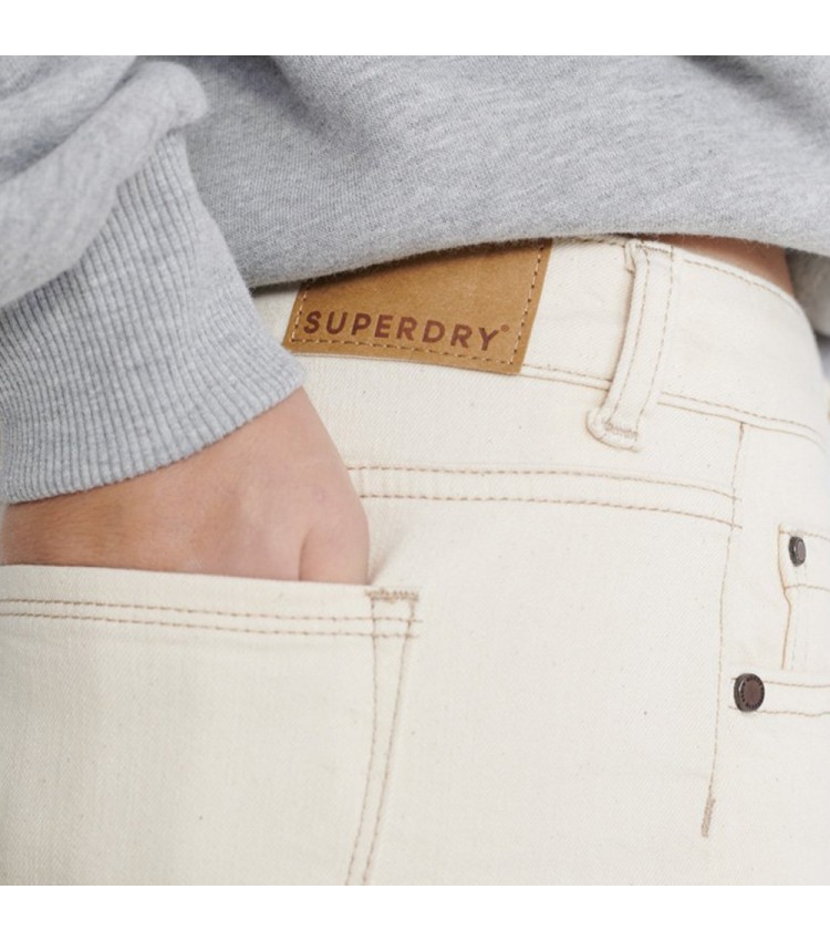 Women Skirts - Shorts Cut.Off Beige Cotton Superdry