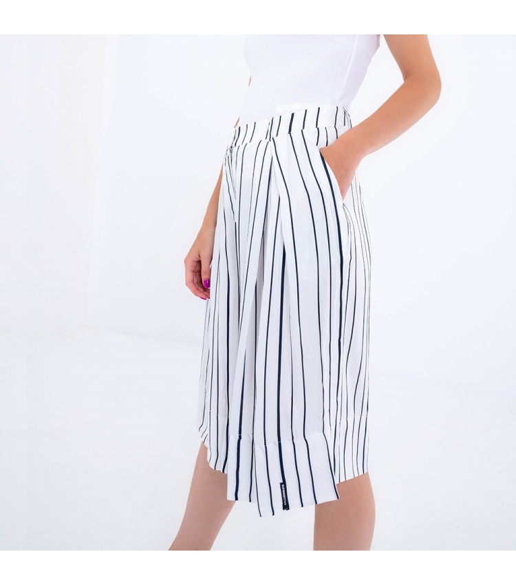 Γυναικείες Φούστες - Σορτς Edit.Culotte Άσπρο Βισκόζη Superdry