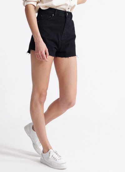 Women Skirts - Shorts Cut.Off Blue Cotton Superdry