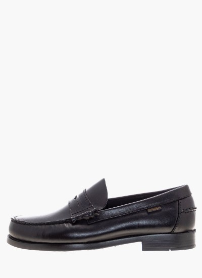 Men Moccasins 46701 Black Leather Callaghan