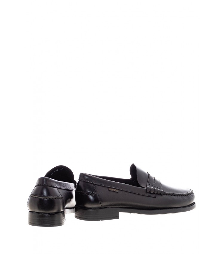 Men Moccasins 16100 Black Leather Callaghan