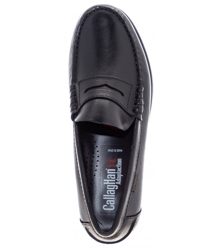 Men Moccasins 16100 Black Leather Callaghan