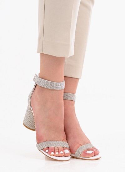 Γυναικεία Παπούτσια Casual Embed.Sneaker Άσπρο Ύφασμα Jeffrey Campbell