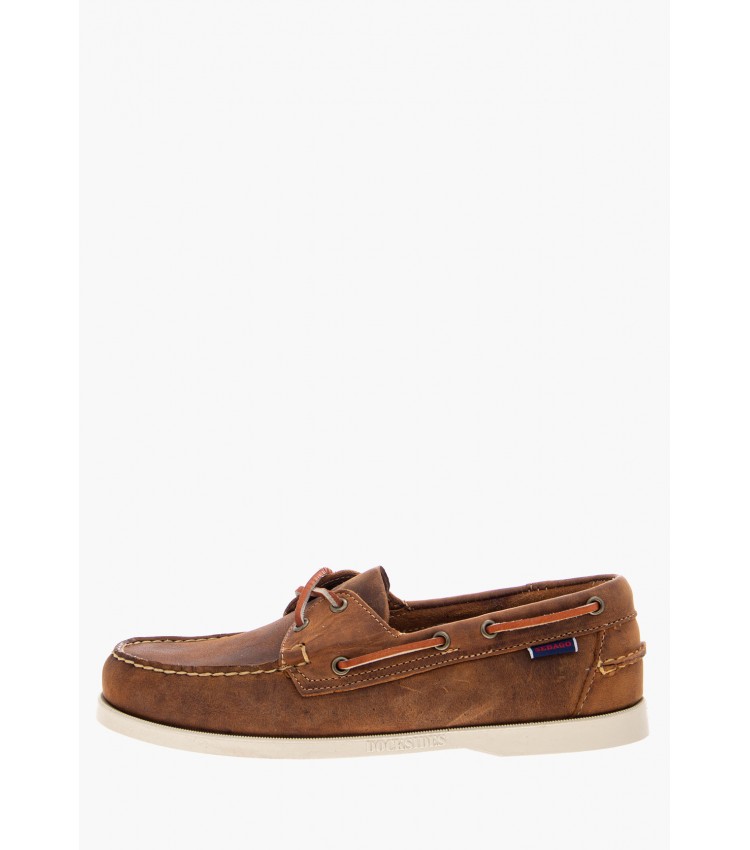 Men Sailing shoes Docksides.Crazy Brown Oily Leather Sebago