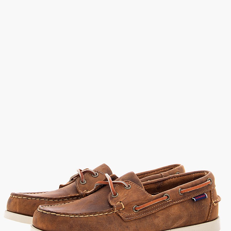 Ανδρικά Ιστιοπλοϊκά Docksides.Crazy Καφέ Δέρμα Λαδερό Sebago