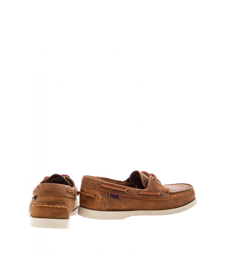 Men Sailing shoes Docksides.Crazy Brown Oily Leather Sebago