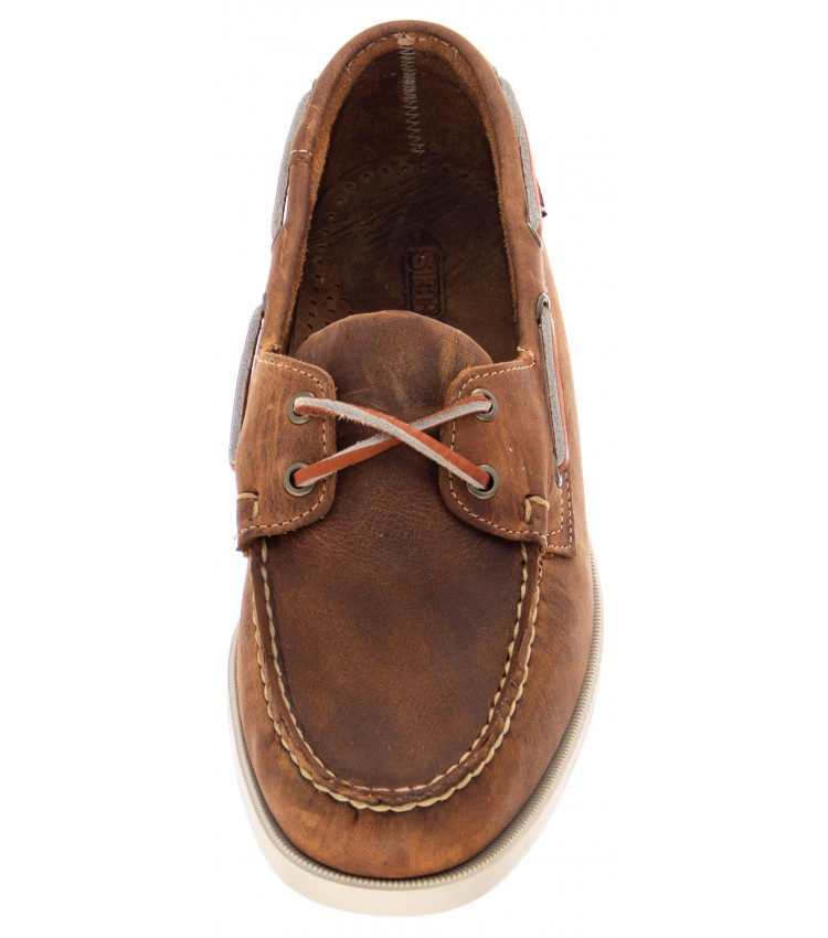 Men Sailing shoes Docksides.Crazy Brown Oily Leather Sebago