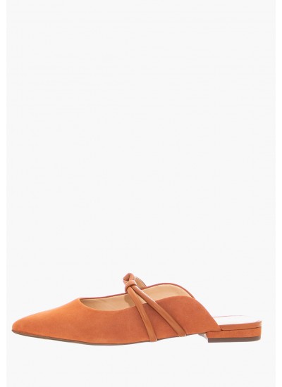 Γυναικεία Mules 11011 Πορτοκαλί ECOsuede Arezzo
